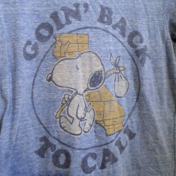 Junk food clothing | Blue Graphic Tee -snoopy Goin' Back to Cali - Picture 3 of 10